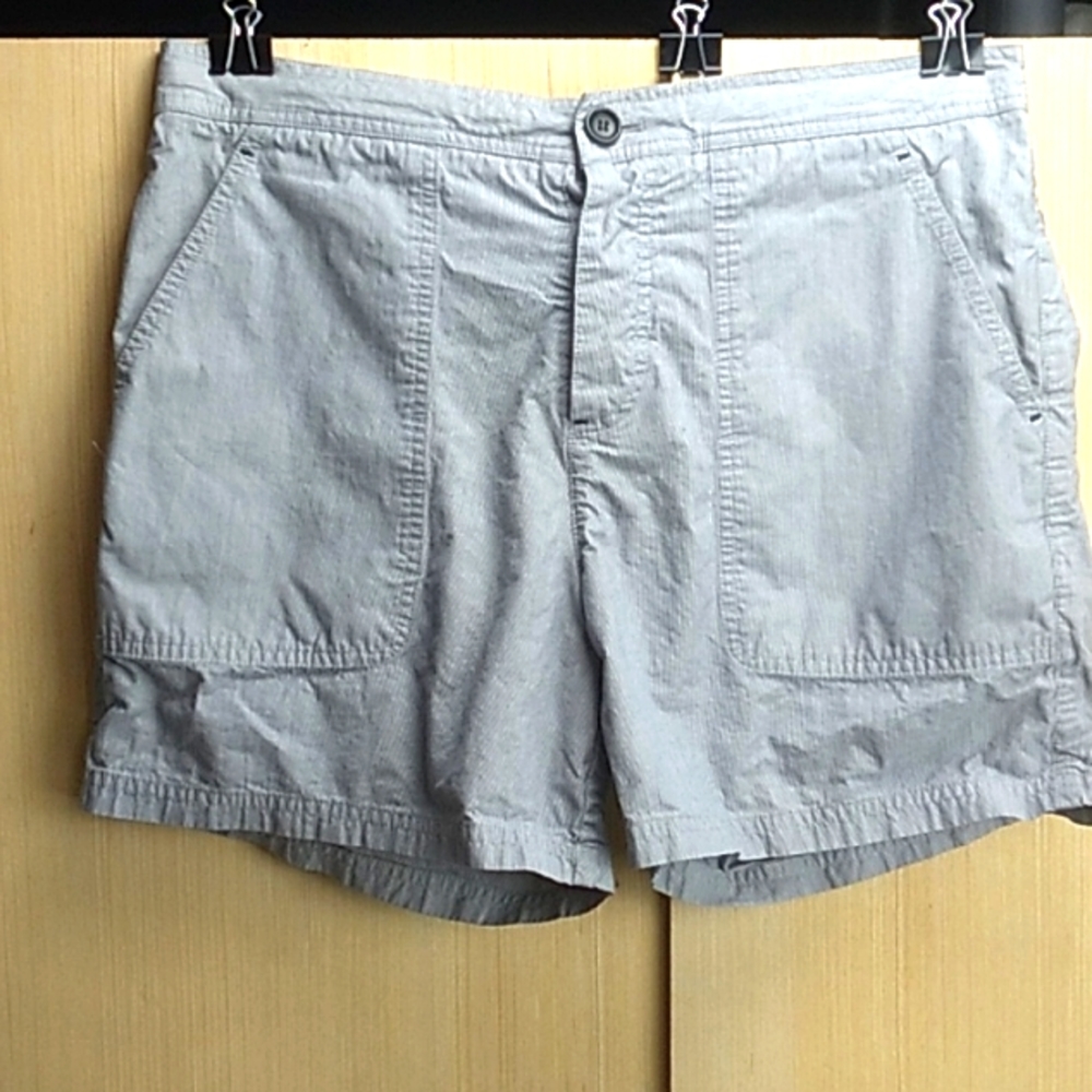 Unis Women's Shorts size 36 waist. Blue and White striped button fly with a tie.